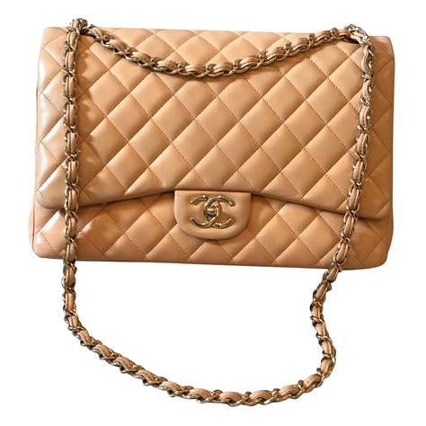 chanel jumbo beige prezzo|Chanel Classic Jumbo & Maxi Bags .